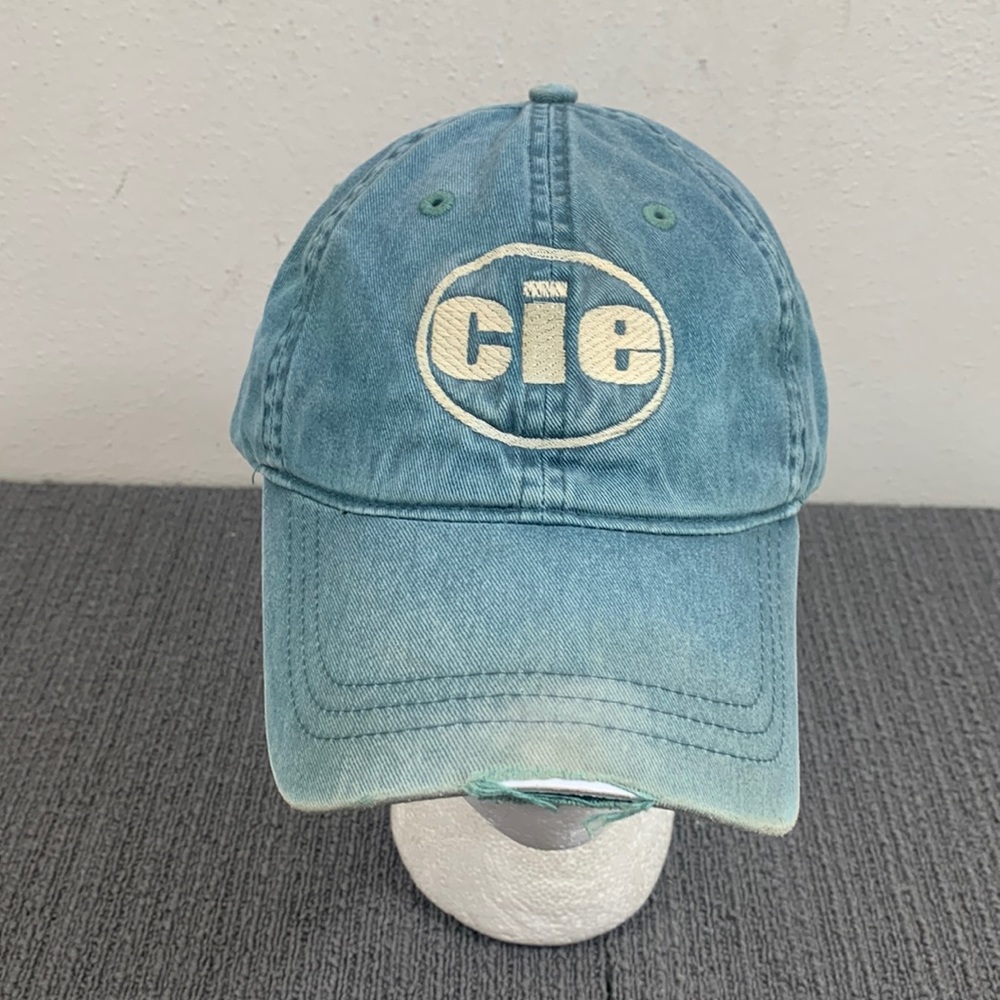 Cie Distressed Baseball Hat Unisex Adjustable Green Strapback Cap Pacific Style